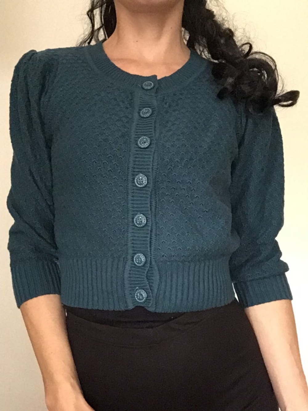Teal Button Sweater